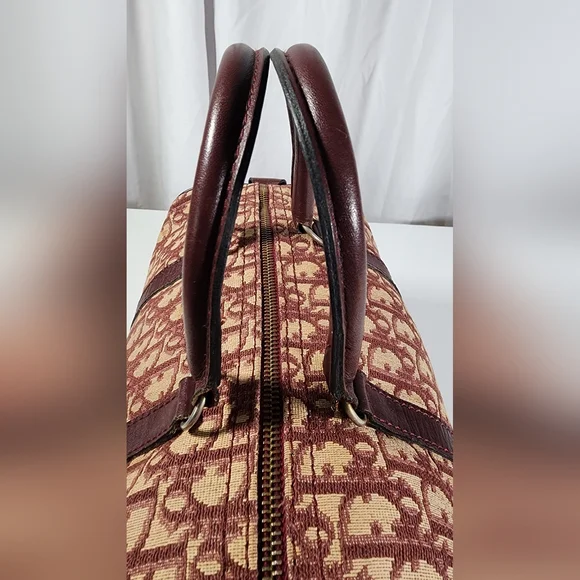 Christian Dior Trotter Boston Bag. Ext has minor spots. Int nds some cleaning. - Picture 7 of 15